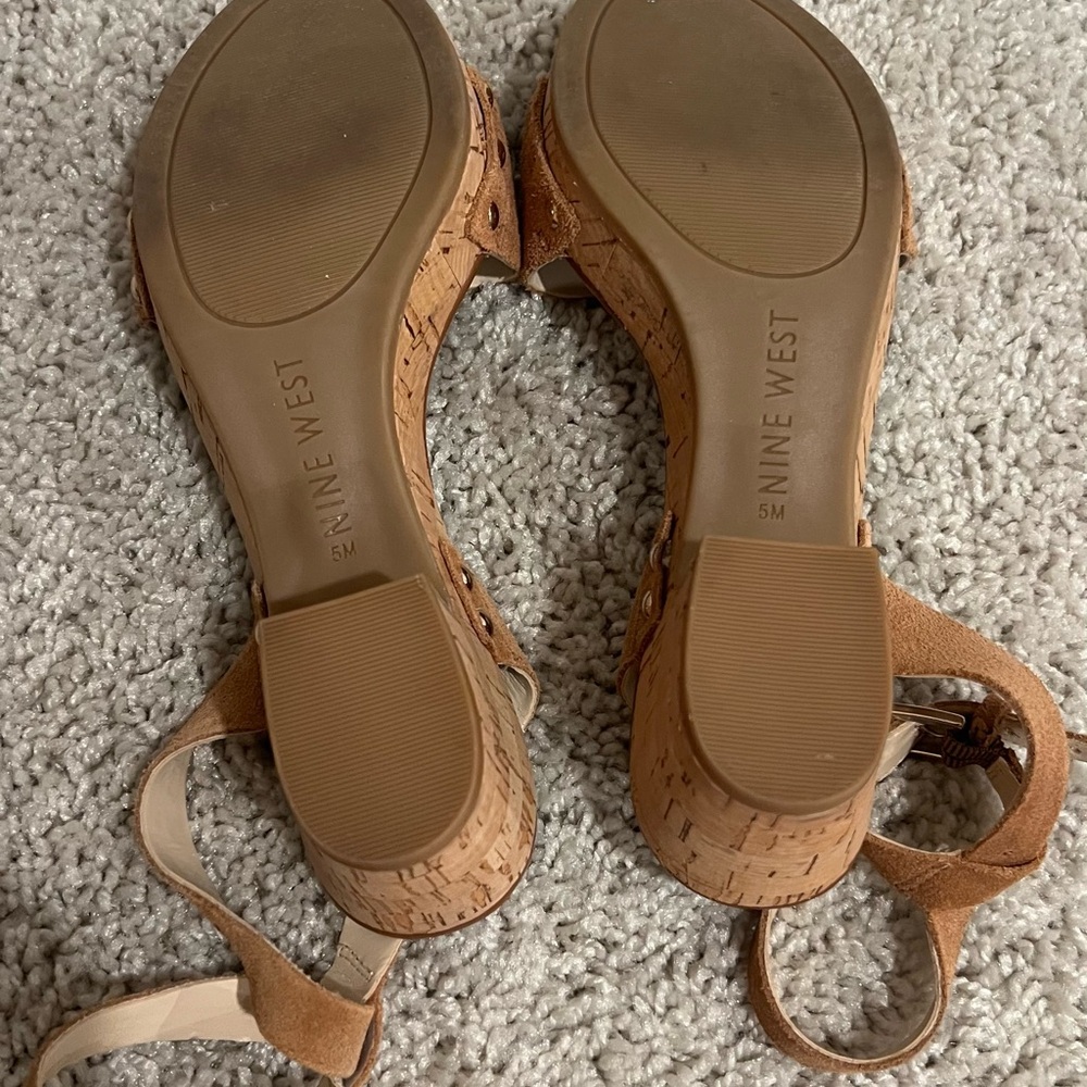 Nine West Tan Sandals with Ankle Strap - Picture 8 of 11